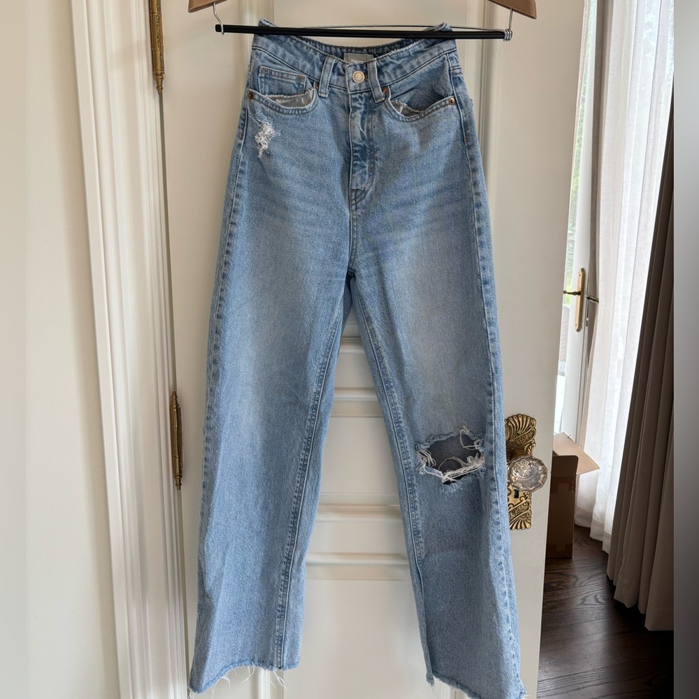 H&M Light Blue Straight Leg Jeans